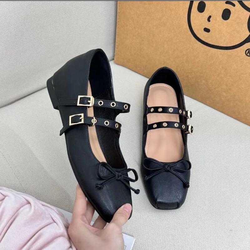 Inner Height Increase Small Retro Small Leather Shoes Women's New Spring and Summer Single Shoes Mary Jane Shoes