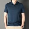 Summer New Short-Sleeved T-shirt Men's Young and Middle-Aged Lapel Loose Business Casual Hot Thin Solid Color Polo Shirt