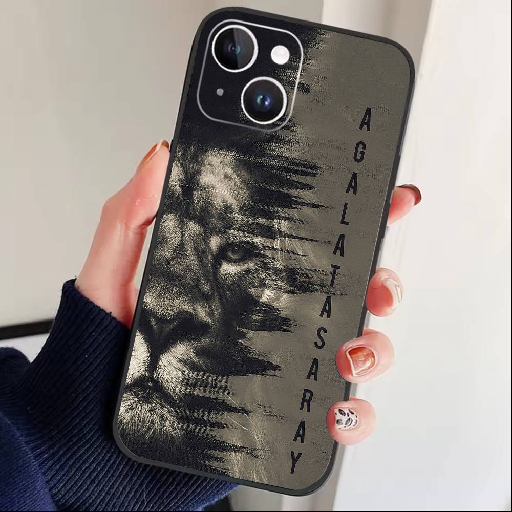 Coque de téléphone classique Galatasaray S-SK1905 Pour iPhone 16,15,14,13,12,17,Pro Max,Plus Coque en Silicone Noir