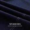 Spring/Summer 2025 Women's Vintage Denim Blue Wide-Leg Jeans: Nine-Point Slimming Petite Straight-Leg Pants