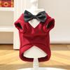 Winter Pet Sweater Fleece Dog Tuxedo Clothes Warm Comfortable Dog Blazer Vest Formal Outfit Pet Formal Clothing Pet Show