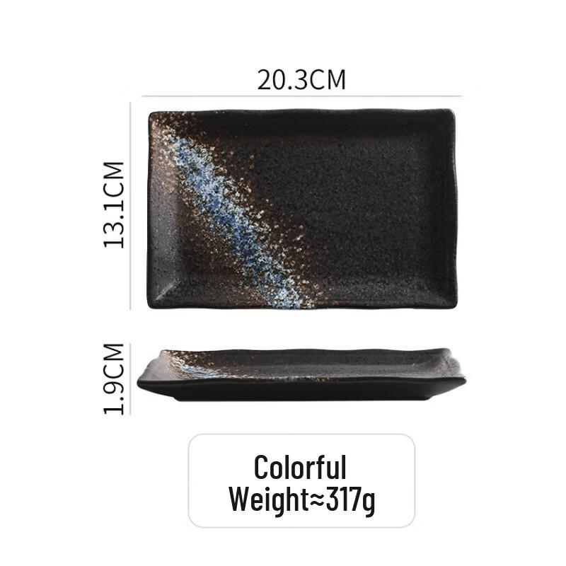 Japanese Style Ceramic Stone Pattern Sushi & Snack Plate