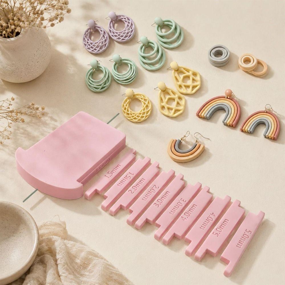 Plastic Polymer Clay Roller Guide Set Manta Ray Shaped Bead Roller Tool Clay Snake Forming