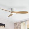 Sofucor Ceiling Fan with Light and Remote Control, White, 132 cm, 3 ABS Blades