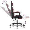 Gaming Chair with Footrest Swivel Black & Burgundy PU Leather