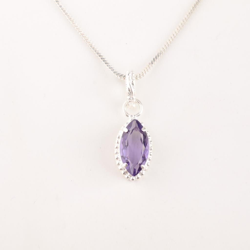 Rare Iolite Gemstone 925 Sterling Silver Jewelry Handmade Pendant For Women Gift PP-59-6
