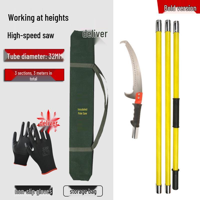 Telescopic Insulated Pruner: Multifunctional High Branch Hand Saw for Safe Tree Trimming