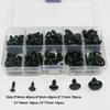 125pcs/box Oval Shape Plastic Safety Eyes Black Black Screw Eyes Plush Doll DIY Toy Eyes  For Toys