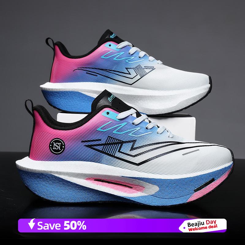 Herren Laufschuhe Carbonplatte Spezialität Marathon Sport Atmungsaktiv Leicht Damen Bequeme Rutschfeste Freizeit-Sneaker