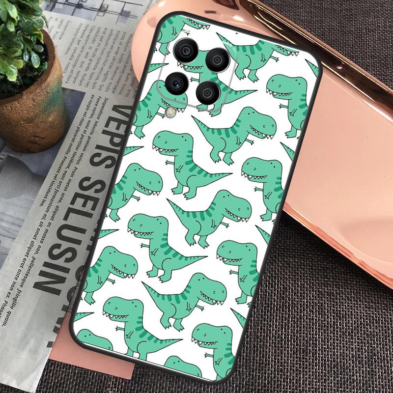 Cartoon Dinosaur Case For Samsung Galaxy M15 M55 M13 M23 M33 M53 M31 M51 M14 M34 M54 M20 M30s M12 M32 M52