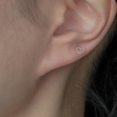 POSTLUDE [SILVER] MINI DOT HEART PIERCING