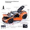 Alloy 1/24 Lamborghini Huracán Model Car Ornament Steering Shock Absorption Sports Car Model Pull Back Toy Car