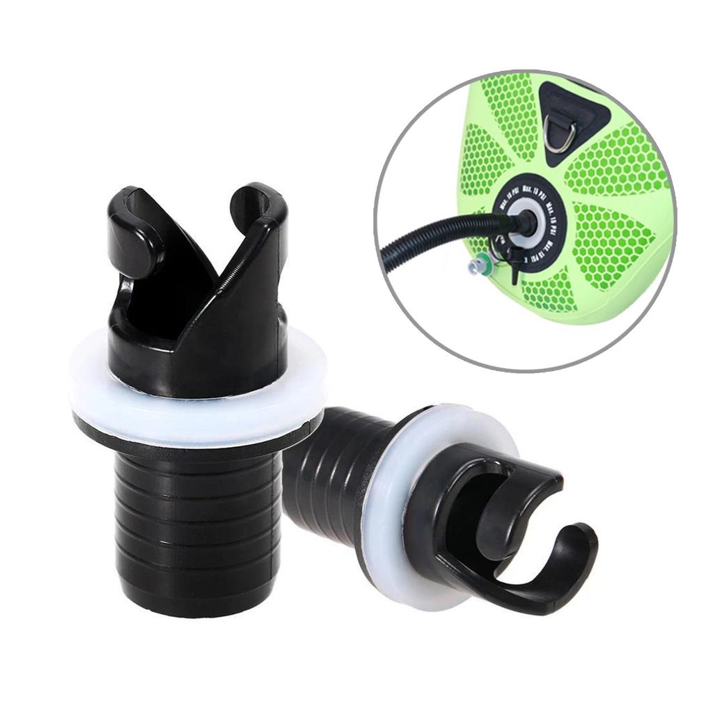 2Pcs Air Valve Adapter Connector Inflatable Kayak Dinghy Air Valve Adapter Foot Pump Canoes Boat Foot Pump Hose Adapter
