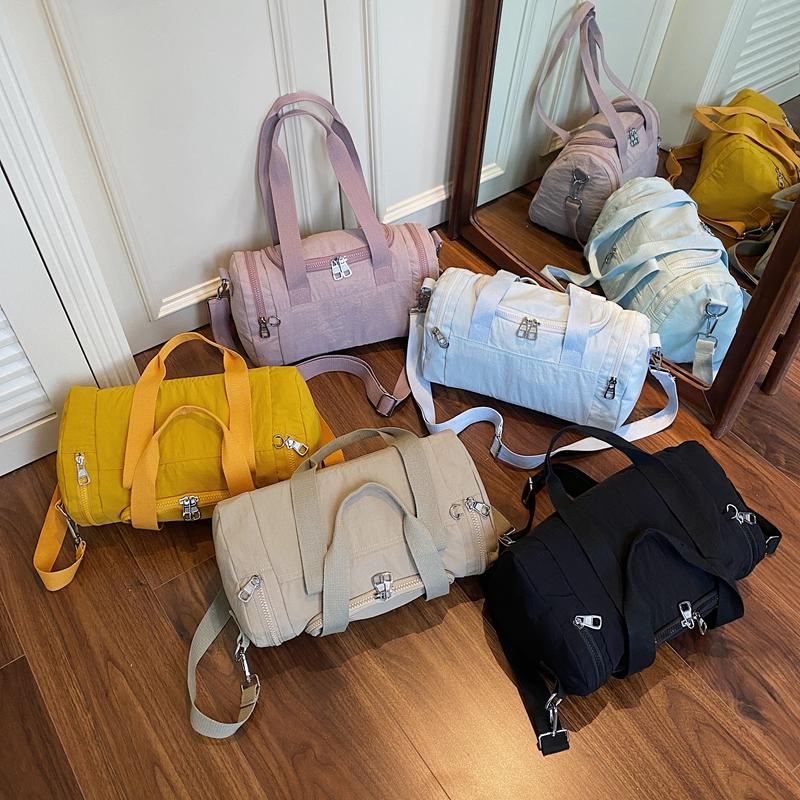 Waterproof Travel Bag Women's Shoulder Bag Solid Color Large Capacity Crossbody Bag