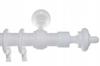 Single Plastic Curtain Rod In White Plastic Curtain Rods 120 Cm