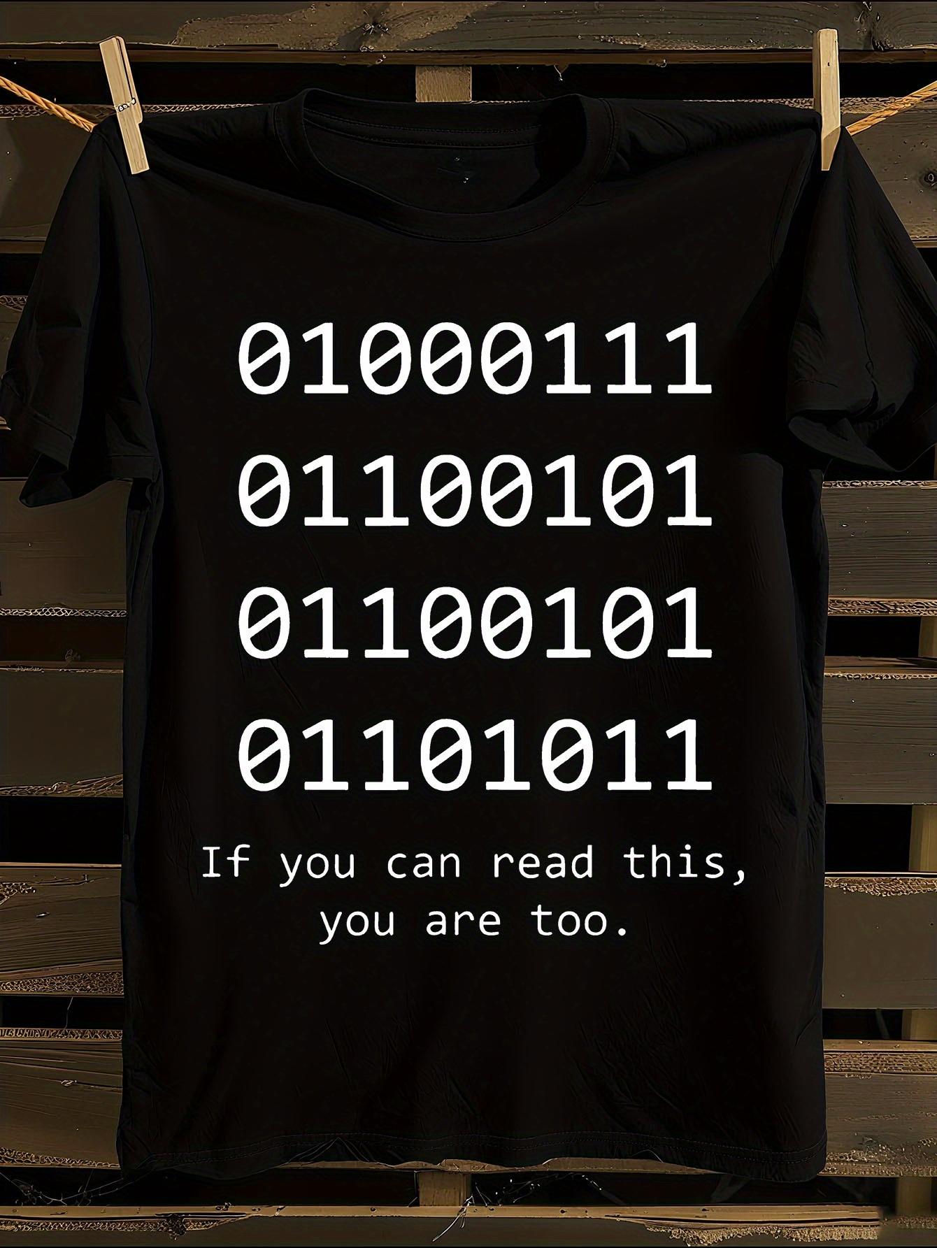 Funny Binary Code Programmer T-Shirt M
