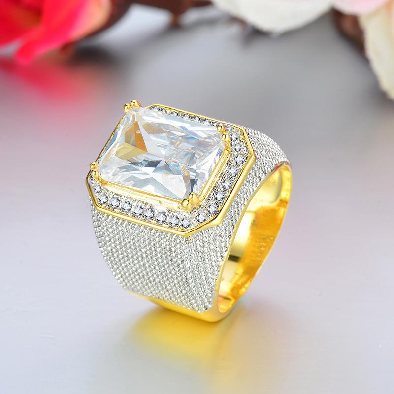Sace Gems Luksuriøs kobberlegering sirkon bryllup forlovelsesring smykker gave