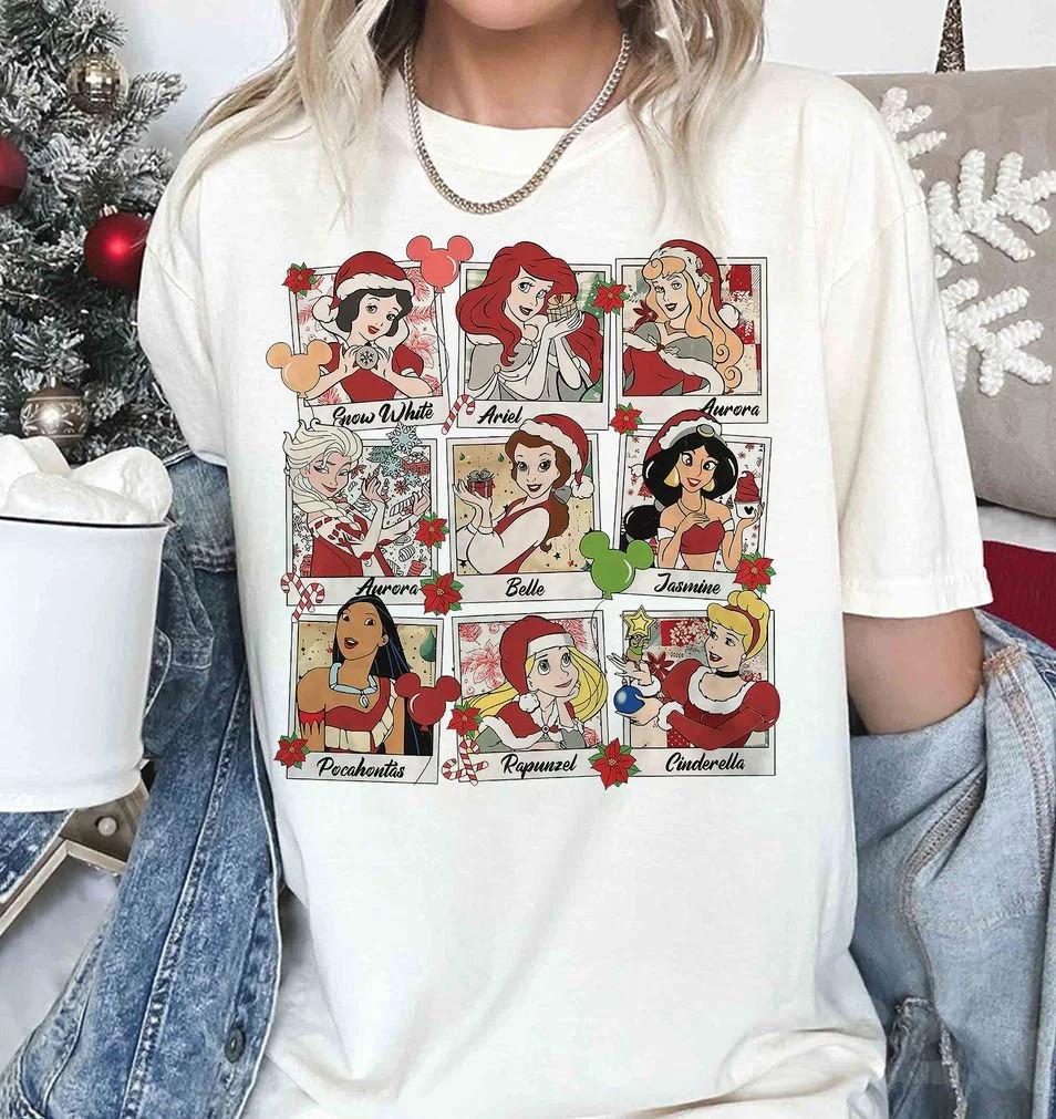 Disney Princess Christmas Shirt Disney Christmas Girl Shirt Princess Christmas Shirt Disney Family Christmas Shirt S