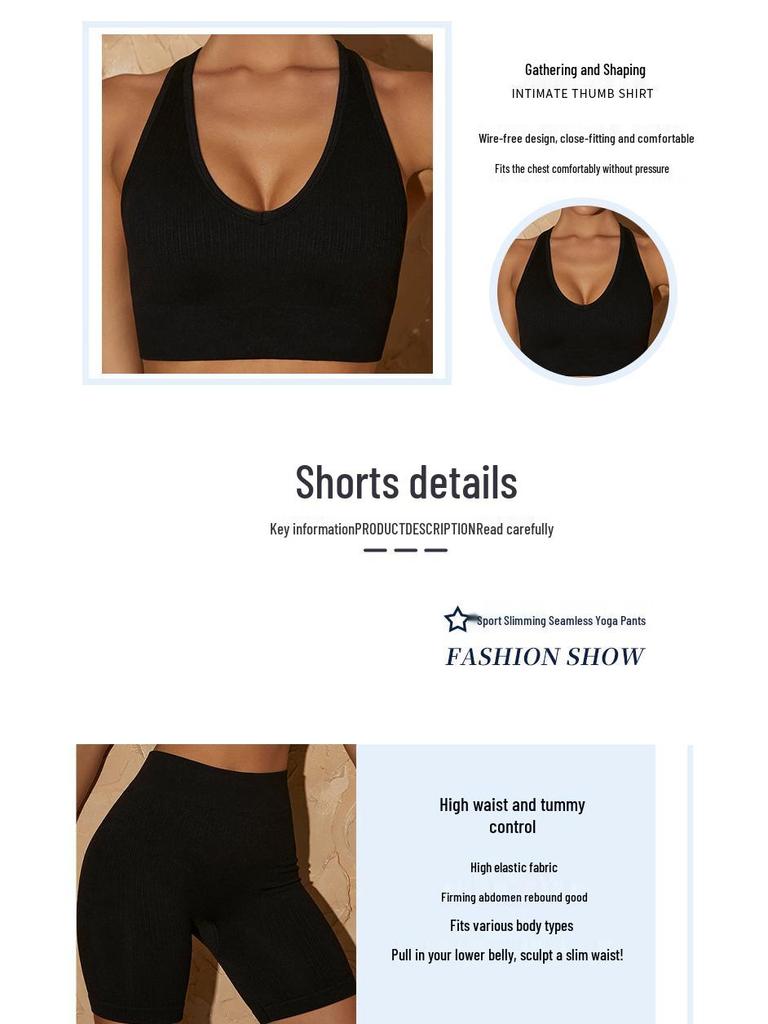 Women's High Elastic Yoga Set: Hip-Lifting, Breathable Fitness Sportswear with Tight Shorts and Top