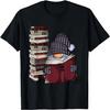 Garden Gnome Reading Books, Gnomes Book Lover T-Shirt
