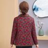 Warm Floral Cotton Jacket for Women - Thick Velvet, Mid-Aged & Elderly, Perfect for Moms