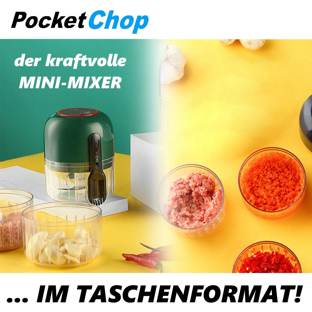POCKETCHOP Elektrický Mini Sekáček Akumulátorový Multi-Sekáček USB Chopper