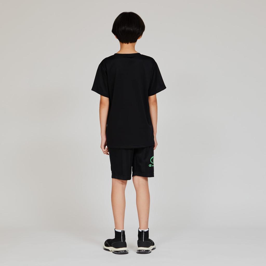 Champion Short Sleeve Crew Neck Tracksuit Set with Script Logo Embroidery and Rubber Basic Sport and Size 130 Kids' (2-Piece Set) Quick-Drying Print,