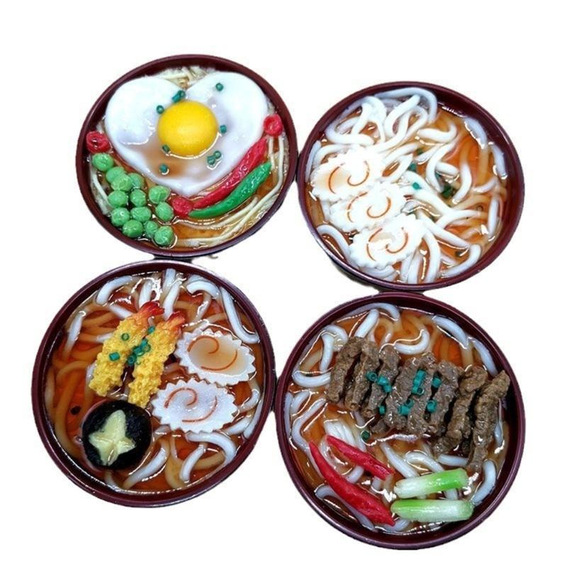 Simulation Food Model Noodles Rice Bowl Mold Window Decoration Photography Props Unique Early Education Puzzle Decor