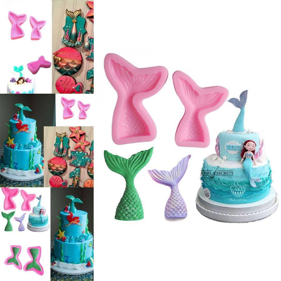 Mini Mermaid Tail Silicone Mold For Cake Decorating And Baking Chocolate Mold