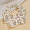 Class A Pure Cotton Petal Bib 360 Degree Rotating Breathable Absorbent Newborn Saliva Towel Baby Bib