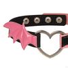 Choker Halskette PU Leder Geschenk Herz Rock Gürtel Schlüsselbein Kette Punk Steampunk für