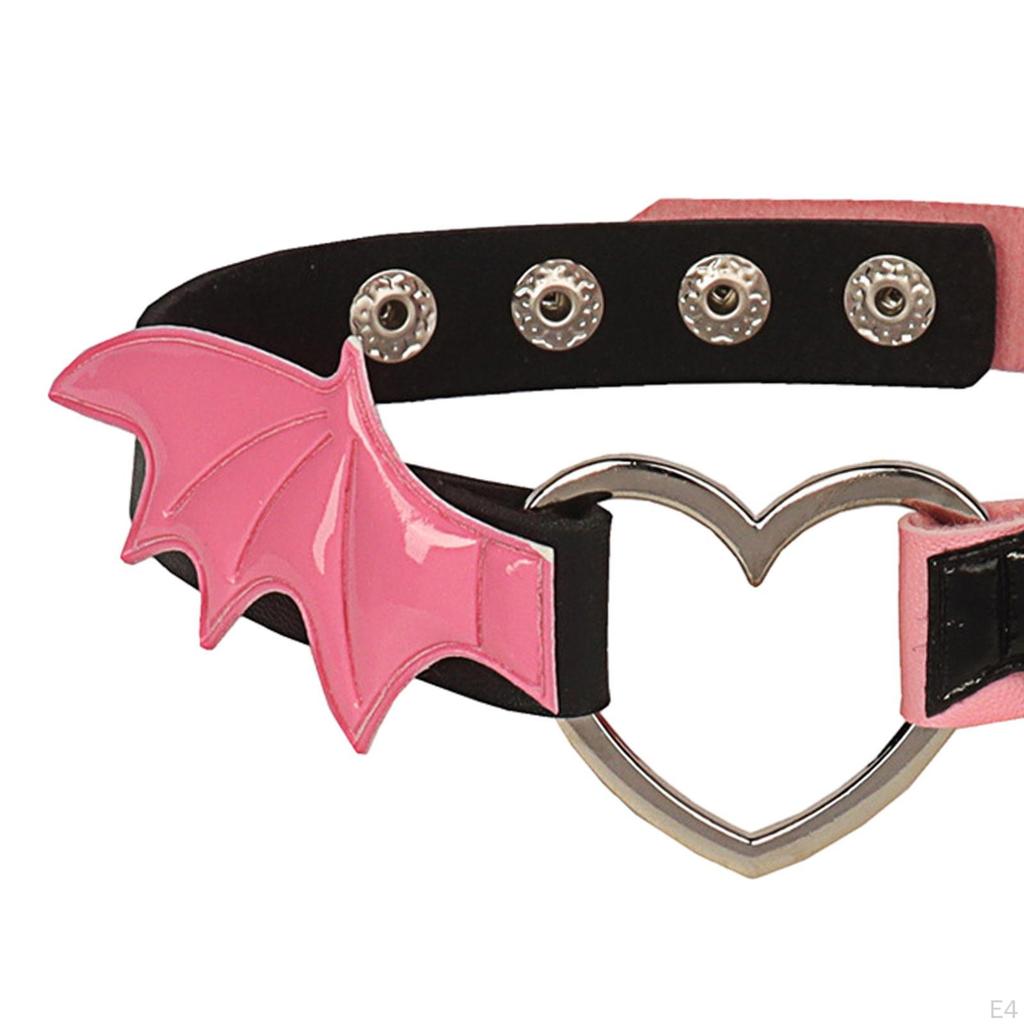 Choker Halskette PU Leder Geschenk Herz Rock Gürtel Schlüsselbein Kette Punk Steampunk für