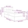 LED Storage Bed with Mattress Taupe 100 x 200 cm Fabric