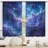 2Pcs Dreamy Starry Curtains 3D Milky Way Pattern Living Room Bedroom Balcony Sunshade Mysterious Universe Decor Curtains