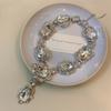 Necklace - women's court style vintage crystal pendant - evening gown & banquet accessory