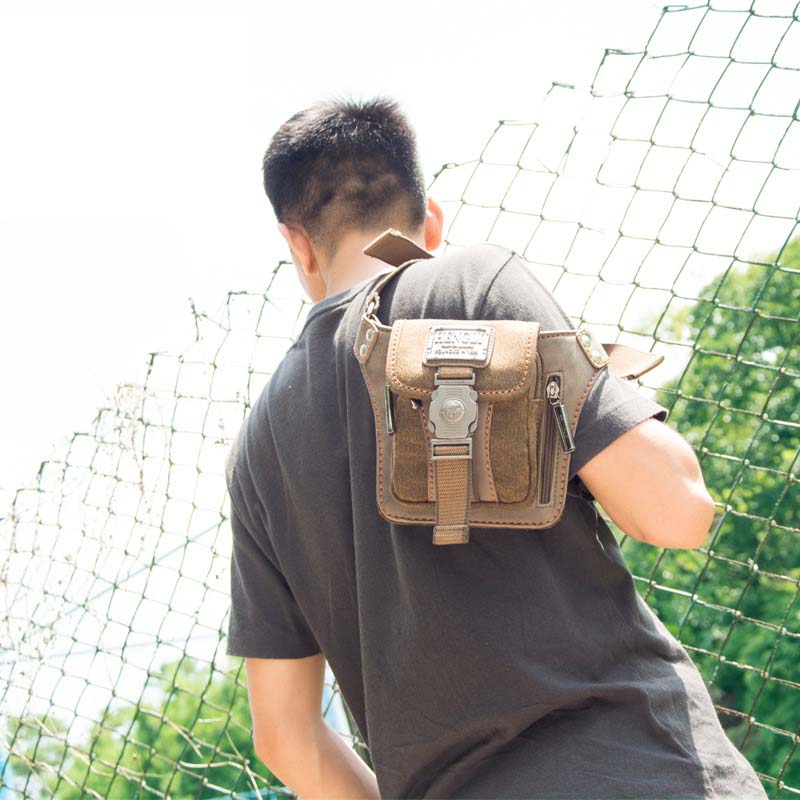 Belt Bag Mini Retro Fashion Portable Waist Bag Purse Wearable Vintage Canvas Leisure Tourism Waist Packs Tactical Fanny Pack