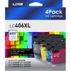 LC406XL Compatible Ink Cartridges Replacement for Brother LC406 Ink Cartridges To Use with Brother Hl-JF1 MFC-J4335DW, MFC-J4345DW, MFC-J4535DW,