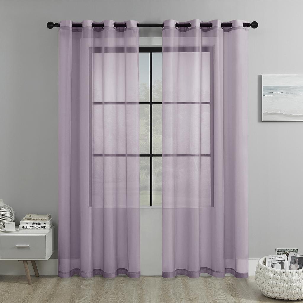 Solid Color Perforated Semi-Blackout Curtain Window Screen Living Room Bay Window Balcony Decorative Window Screen Shein