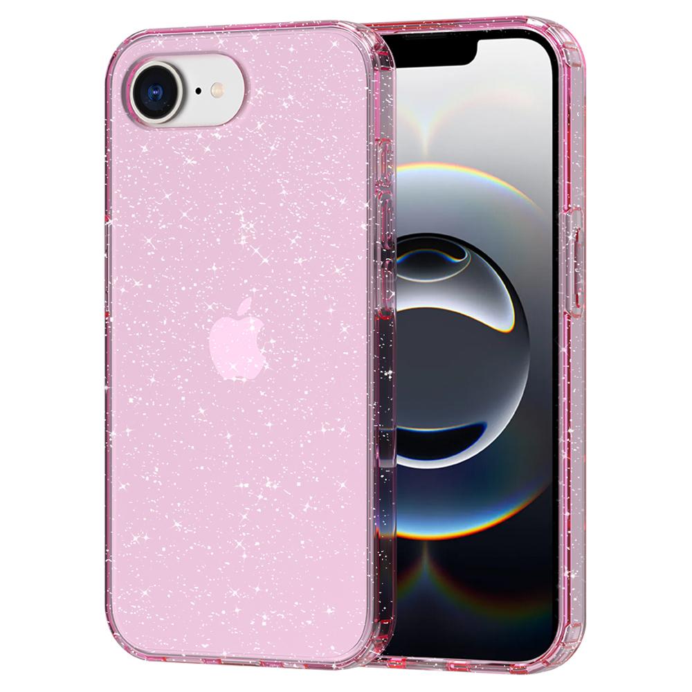 

GW18 Для iPhone 16e Чохол Декор з блискітками Прозорий ТПУ+ПК Ударостійкий Чохол для телефону Захист від подряпин Transparent Pink