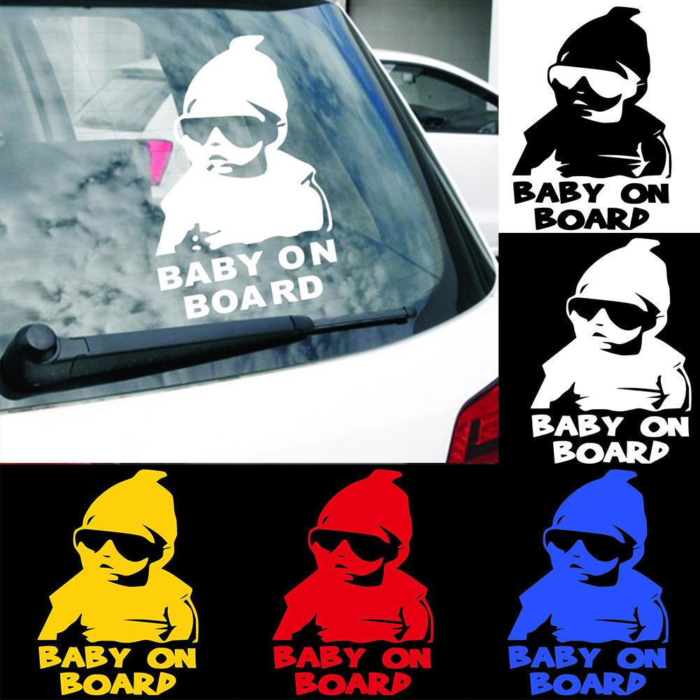 

1 шт., забавный крутой ребенок с солнцезащитными очками на борту, виниловая наклейка для автомобиля, наклейка на окно, знак