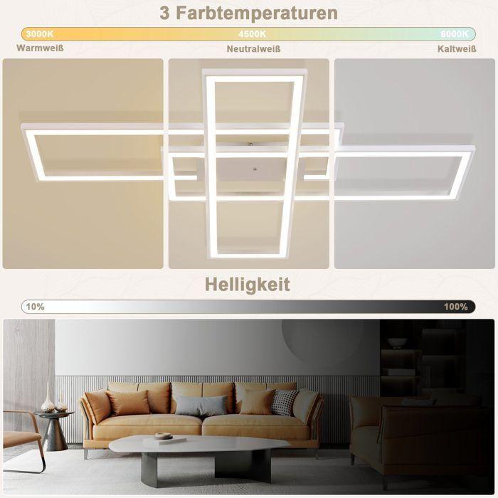Plafonnier LED - NETTLIFE - 100 cm - Dimmable - Télécommande - Multicolore