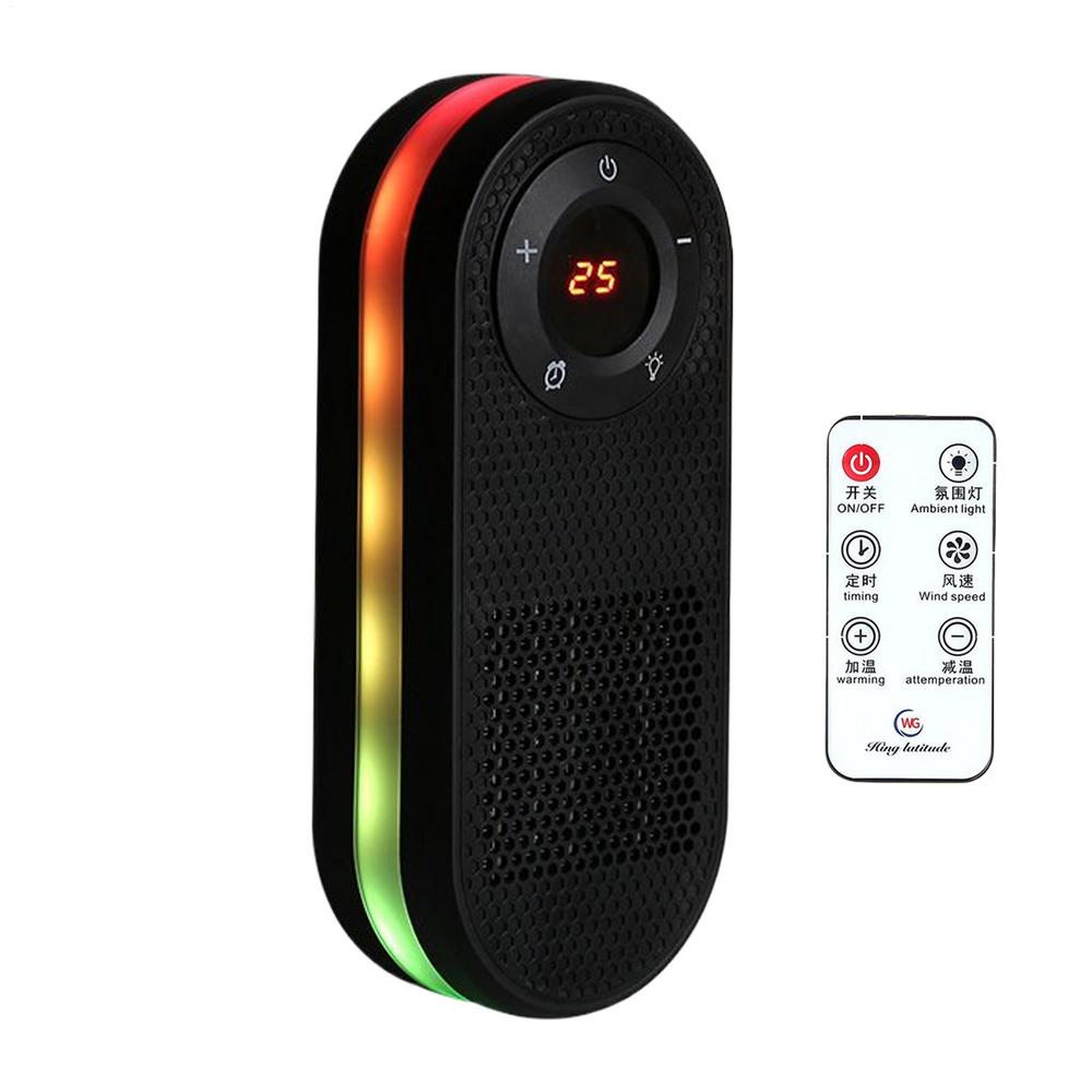 

Heater Portable Desktop Heater with LCD Display Remote Fast Heating Office Heater Energy Efficient for Home Office Use EU Plug чорний