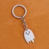 Stainless Steel Ghost Pumpkin Enamel Charm Keychain Halloween Key Ring Bag Car Charm Jewelry Couple Friends Gifts