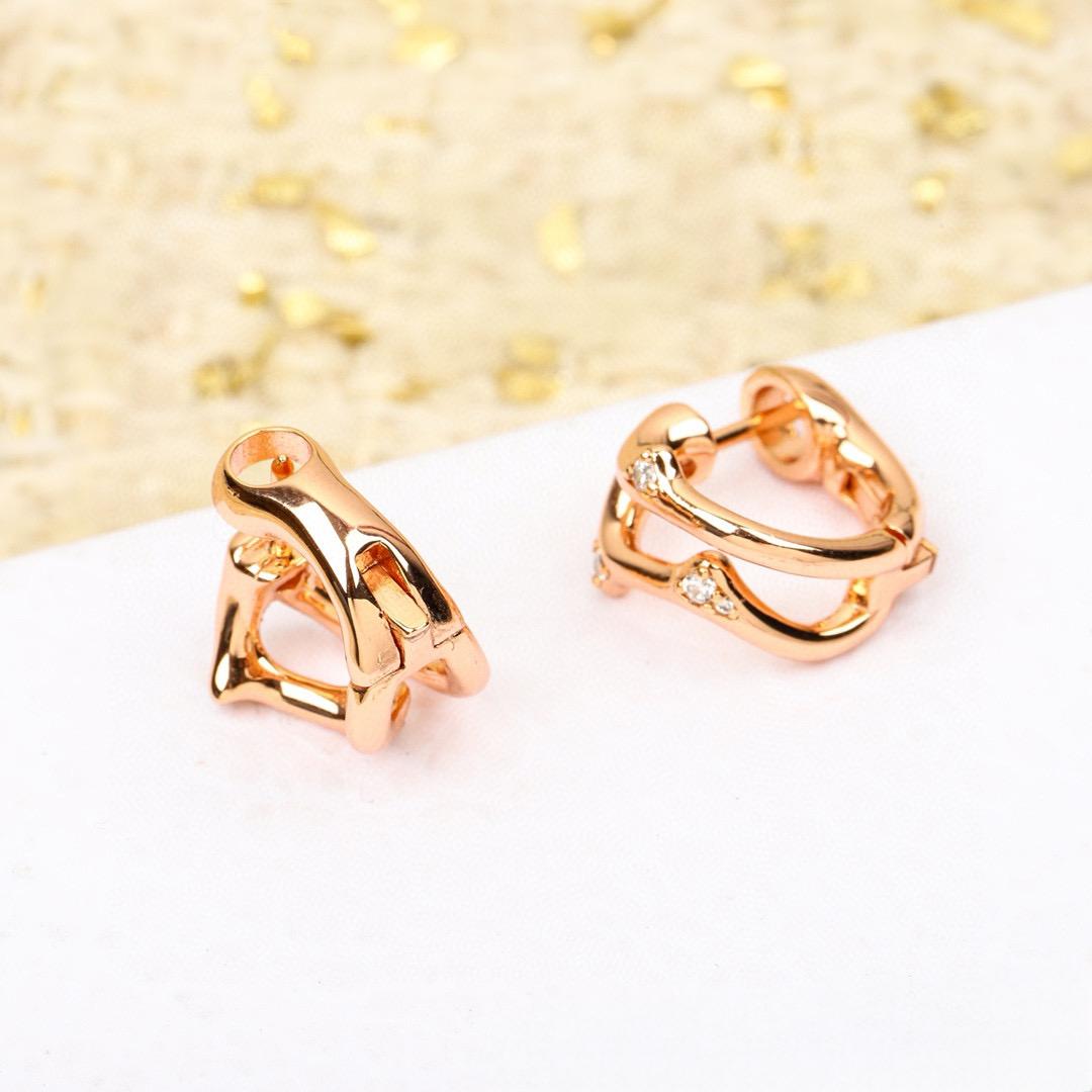 

Новый Горячий Бренд Винтажные Серьги с Цирконом для Женщин Роскошные Ювелирные Изделия Модные Серьги-Клипсы Дизайнерского Типа в Виде Виноградной Лозы из Чистого Серебра 925 пробы розового золота