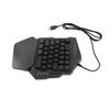 One Handed Gaming Keyboard USB RGB Wired Illuminated Keyboard Gaming Accessory for Desktop PC Laptop