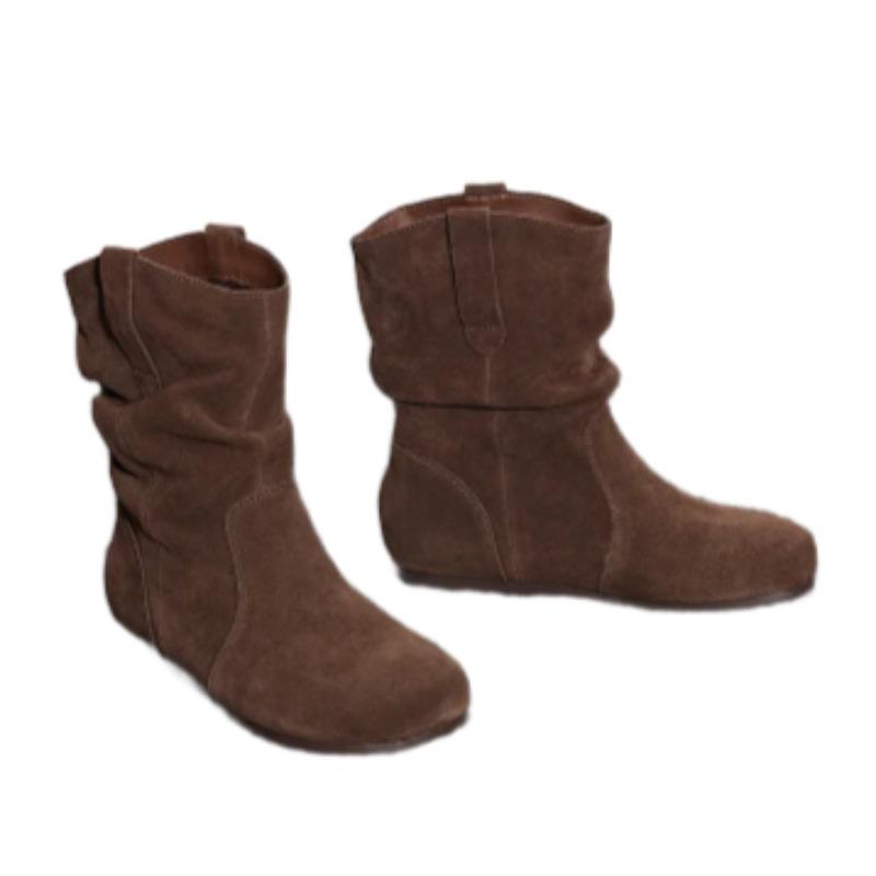 Fashion Suede Flats Women Ankle Boots Fashion Retro Classical Shoes for Woman 2025 Winter New Trends Shoes Comfort Short Boots De Mujer