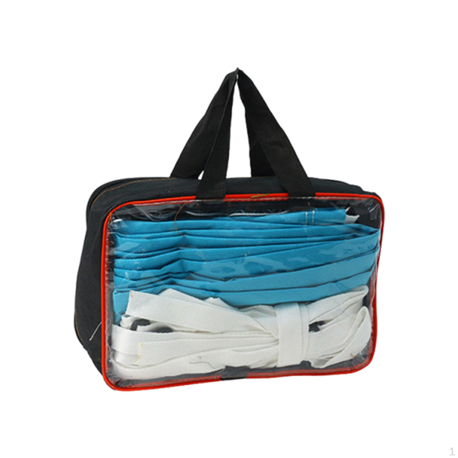 

Легкая в установке волейбольная сетка для бассейна с сумкой для переноски для сада и улицы светло-синий