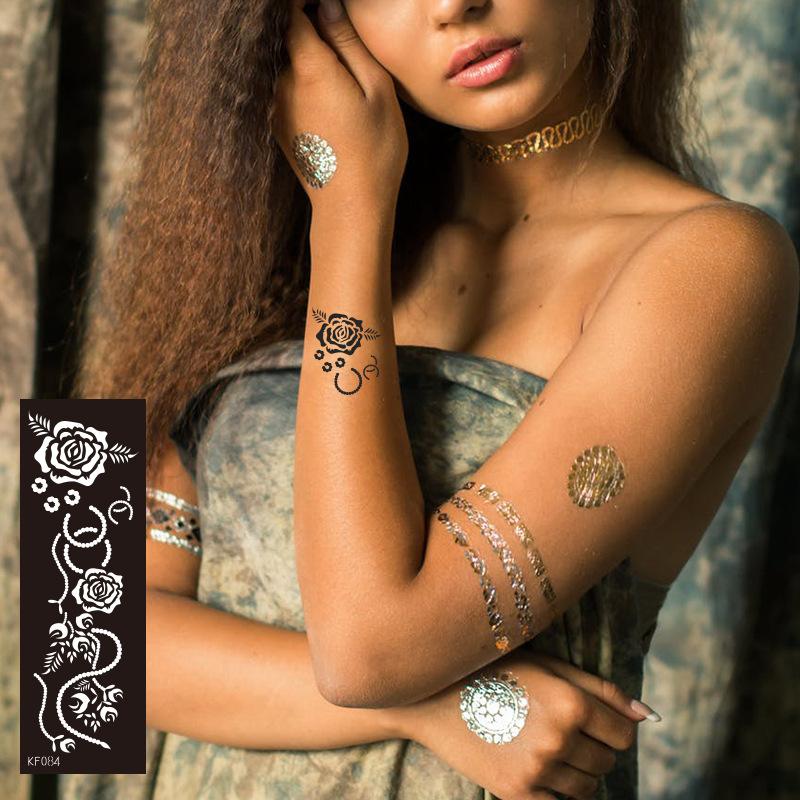 

Шаблон татуировки с пустотой для питомца, шаблон наклейки для татуировки соком, наклейка для татуировки с цветком в стиле Ins 70*200mm