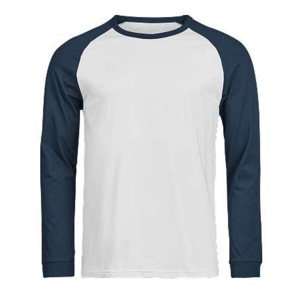 Tee Jays Mens Unlabeled Baseball Long-Sleeved T-Shirt