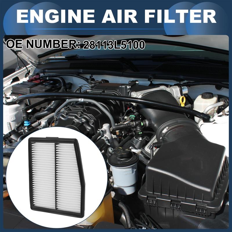 X Autohaux Engine Air Filter Engine Filter Air Cleaner No.28113L5100 for Hyundai Santa Fe - Long Life